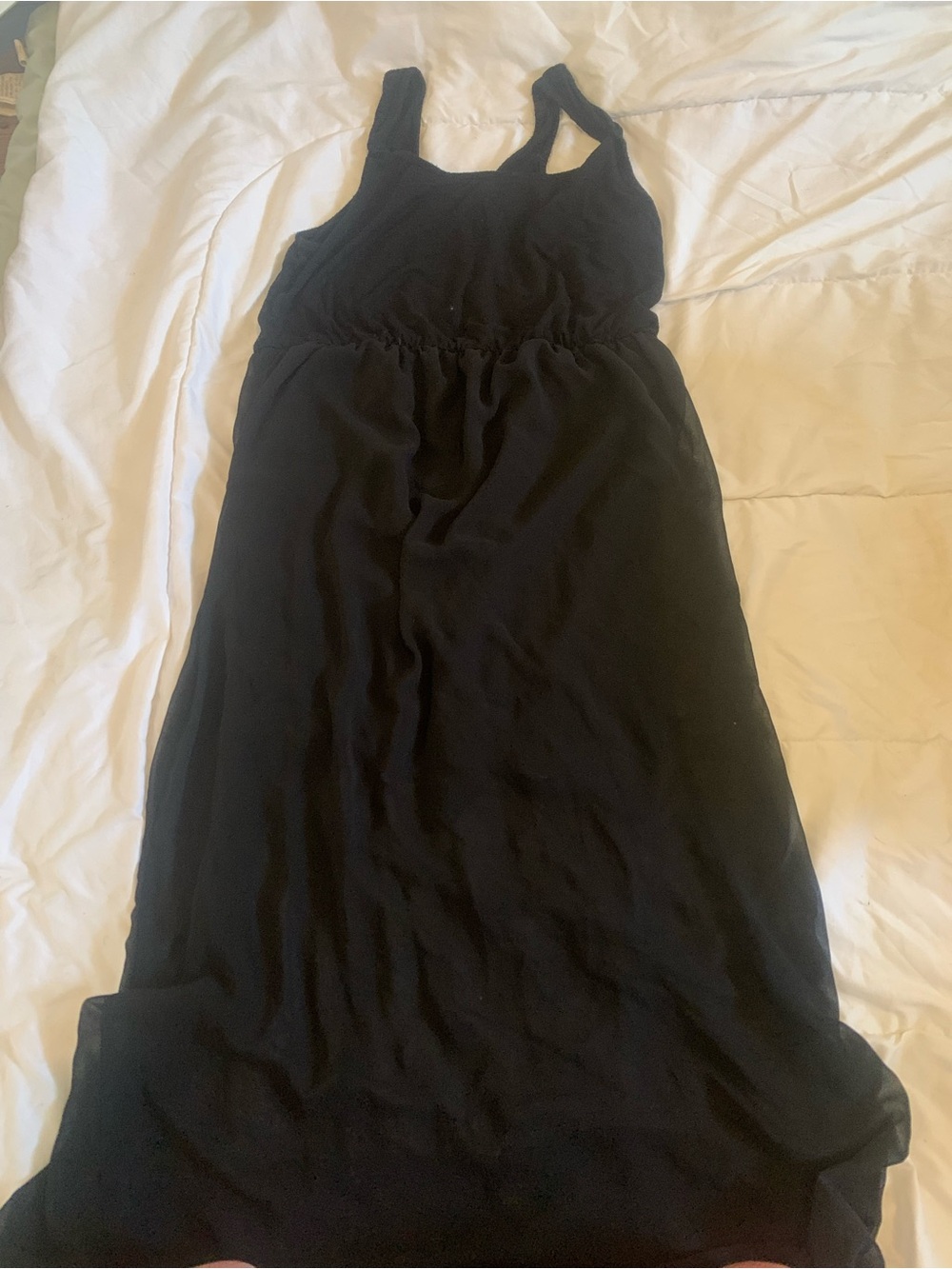 Black Sleeveless Sheet Maxi Dress with Lined Mini - Classic Women’s Summer Dress